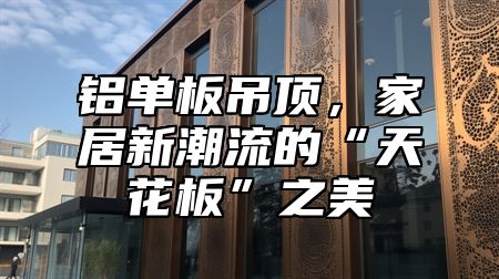 铝单板吊顶，家居新潮流的“天花板”之美