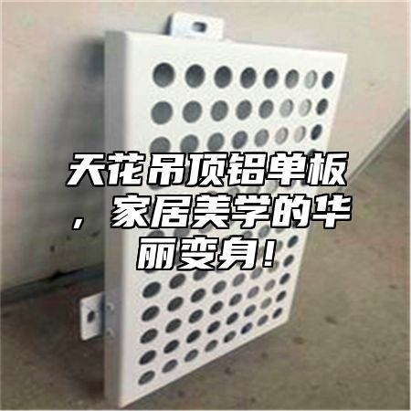 天花吊顶铝单板，家居美学的华丽变身！