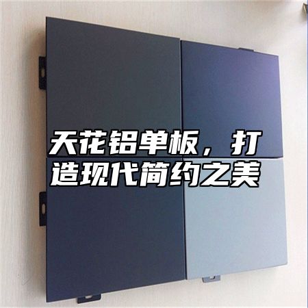 天花铝单板，打造现代简约之美