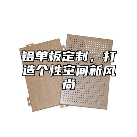 铝单板定制，打造个性空间新风尚
