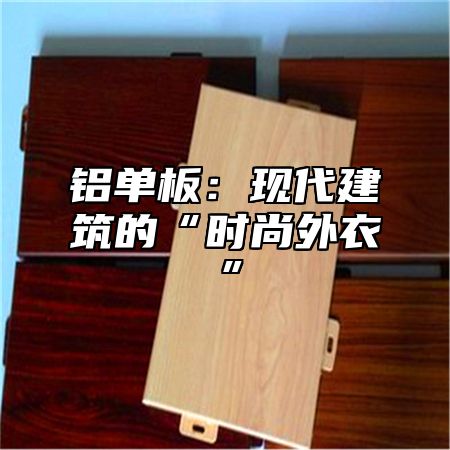 铝单板：现代建筑的“时尚外衣”