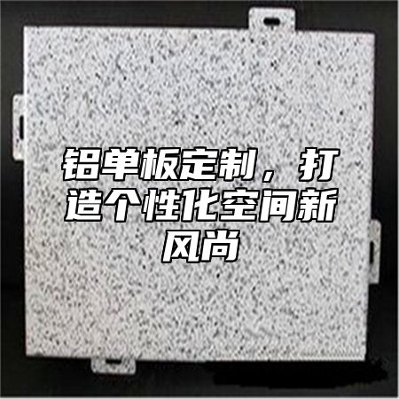 铝单板定制，打造个性化空间新风尚