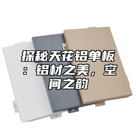 探秘天花铝单板：铝材之美，空间之韵