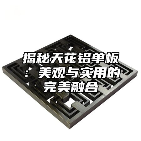 揭秘天花铝单板：美观与实用的完美融合