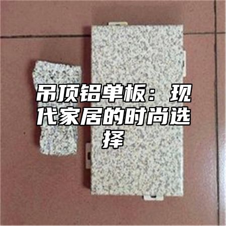 吊顶铝单板：现代家居的时尚选择