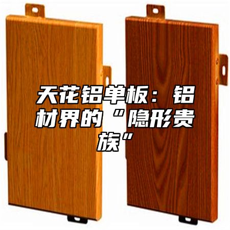 天花铝单板：铝材界的“隐形贵族”