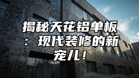 揭秘天花铝单板：现代装修的新宠儿！