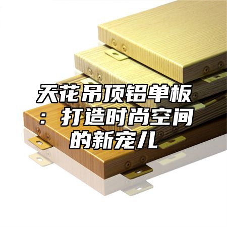 天花吊顶铝单板：打造时尚空间的新宠儿