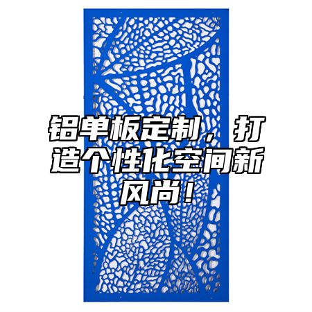 铝单板定制，打造个性化空间新风尚！