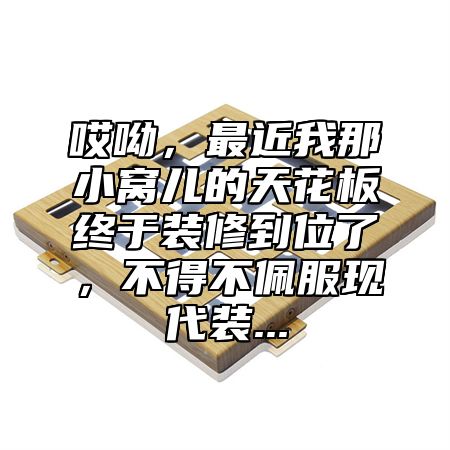 哎呦，最近我那小窝儿的天花板终于装修到位了，不得不佩服现代装...