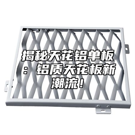 揭秘天花铝单板：铝质天花板新潮流！