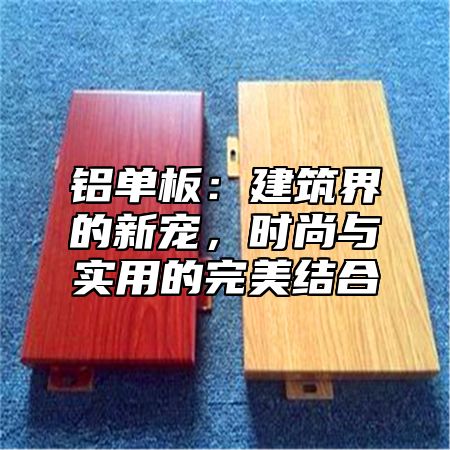 铝单板：建筑界的新宠，时尚与实用的完美结合